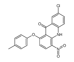 7-chloro-1-(4-methylphenoxy)-4-nitro-10H-acridin-9-one结构式