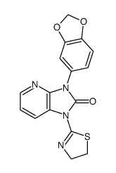 3-benzo[1,3]dioxol-5-yl-1-(4,5-dihydro-thiazol-2-yl)-1,3-dihydro-imidazo[4,5-b]pyridin-2-one结构式