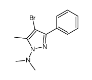 4-bromo-N,N,5-trimethyl-3-phenylpyrazol-1-amine结构式