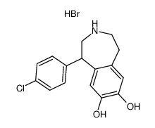 1-(4-chlorophenyl)-7,8-dihydroxy-2,3,4,5-tetrahydro-1H-3-benzazepine hydrobromide结构式