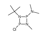 (1-tert-Butyl-4-chloro-3-methyl-[1,3,2,4]diazadiphosphetidin-2-yl)-dimethyl-amine Structure