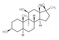 Androstane-3,11,17-triol,9-fluoro-17-methyl-,(3â,5R,11â,17â)- structure