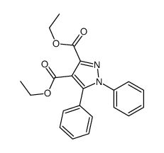 Diethyl 1,5-di(phenyl)pyrazole-3,4-dicarboxylate结构式