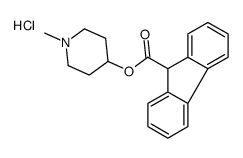 (1-methylpiperidin-1-ium-4-yl) 9H-fluorene-9-carboxylate,chloride Structure