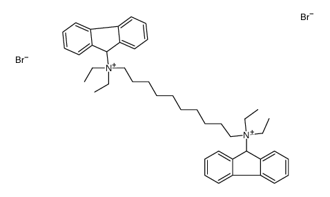 10-[diethyl(9H-fluoren-9-yl)azaniumyl]decyl-diethyl-(9H-fluoren-9-yl)azanium,dibromide结构式
