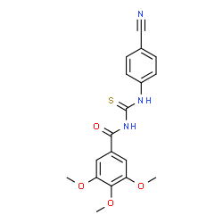 N-{[(4-cyanophenyl)amino]carbonothioyl}-3,4,5-trimethoxybenzamide Structure