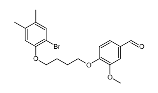 4-[4-(2-bromo-4,5-dimethylphenoxy)butoxy]-3-methoxybenzaldehyde结构式