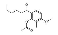 (6-hexanoyl-3-methoxy-2-methylphenyl) acetate Structure