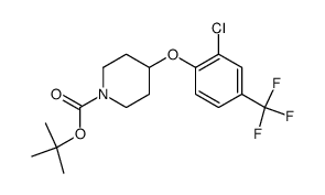 tert-butyl 4-(2-chloro-4-trifluoromethylphenyloxy)piperidinecarboxylate Structure