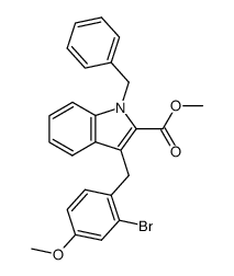 methyl 3-(2-bromo-4-methoxybenzyl)-1-benzylindole-2-carboxylate Structure