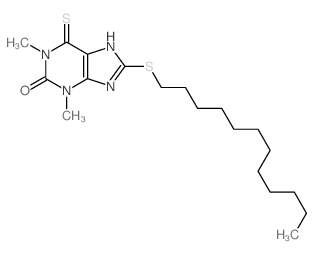 Uric acid, 1, 3-dimethyl-(8-dodecylthio)-6-thio- picture