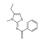 N-(4-ethyl-3-methyl-1,3-thiazol-2-ylidene)benzenecarbothioamide结构式