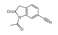 1-acetyl-2-oxo-3H-indole-6-carbonitrile结构式