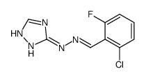 N-[(2-chloro-6-fluorophenyl)methylideneamino]-1H-1,2,4-triazol-5-amine结构式