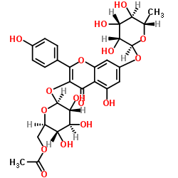 Kaempferol 3-O-(6''-O-acetyl)glucoside-7-O-rhamside Structure