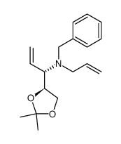 (S)-N-allyl-N-benzyl-1-((S)-2,2-dimethyl-1,3-dioxolan-4-yl)prop-2-en-1-amine结构式