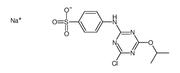 sodium 4-[[4-chloro-6-isopropoxy-1,3,5-triazin-2-yl]amino]benzenesulphonate结构式