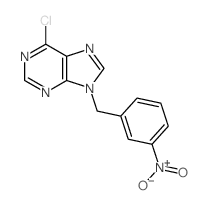 9H-Purine,6-chloro-9-[(3-nitrophenyl)methyl]- Structure