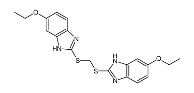 6-ethoxy-2-[(6-ethoxy-1H-benzimidazol-2-yl)sulfanylmethylsulfanyl]-1H-benzimidazole结构式