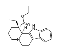 ethyl (1S,12bS)-1-ethyl-1,2,3,4,6,7,12,12b-octahydroindolo[2,3-a]quinolizine-1-carboxylate结构式