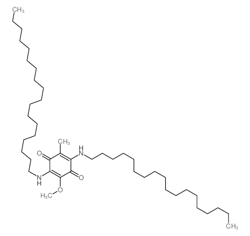 2,5-Cyclohexadiene-1,4-dione, 2-methoxy-5-methyl-3, 6-bis(octadecylamino)- Structure