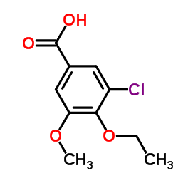 3-Chloro-4-ethoxy-5-methoxybenzoic acid结构式