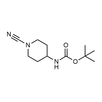 tert-Butyl (1-cyanopiperidin-4-yl)carbamate structure