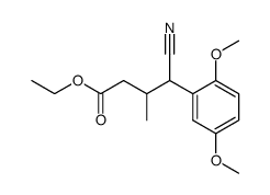 Ethyl 3-methyl-4-cyano-4-(2,5-dimethoxyphenyl)butyrate结构式