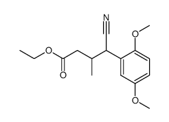 Ethyl 3-methyl-4-cyano-4-(2,5-dimethoxyphenyl)butyrate Structure