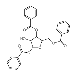 (3,5-dibenzoyloxy-4-hydroxy-oxolan-2-yl)methyl benzoate结构式