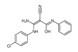 3-amino-3-(4-chloroanilino)-2-cyano-N-phenylprop-2-enamide Structure