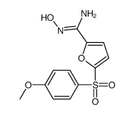 2-Furancarboximidamide, N-hydroxy-5-((4-methoxyphenyl)sulfonyl)- Structure