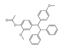 2-methoxy-4-(1-(4-methoxyphenyl)-2,2-diphenylethyl)phenyl acetate结构式