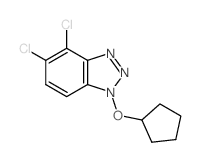 1H-Benzotriazole,4,5-dichloro-1-(cyclopentyloxy)-结构式