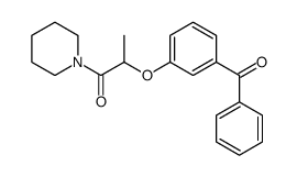 2-(3-benzoylphenoxy)-1-piperidin-1-ylpropan-1-one Structure