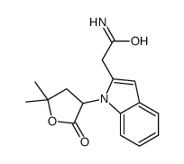 2-[1-(5,5-dimethyl-2-oxooxolan-3-yl)indol-2-yl]acetamide Structure