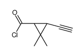 Cyclopropanecarbonyl chloride, 3-ethynyl-2,2-dimethyl-, (1R-cis)- (9CI) structure