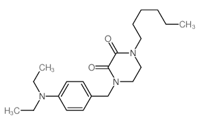 2,3-Piperazinedione,1-[[4-(diethylamino)phenyl]methyl]-4-hexyl- picture