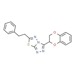 3-(2,3-Dihydro-1,4-benzodioxin-2-yl)-6-(2-phenylethyl)[1,2,4]triazolo[3,4-b][1,3,4]thiadiazole structure