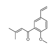 1-(5-ethenyl-2-methoxyphenyl)-3-methylbut-2-en-1-one结构式