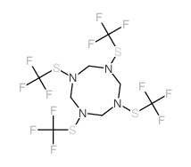 1,3,5,7-tetrakis(trifluoromethylsulfanyl)-1,3,5,7-tetrazocane结构式