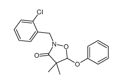 2-[(2-chlorophenyl)methyl]-4,4-dimethyl-5-phenoxy-1,2-oxazolidin-3-one结构式