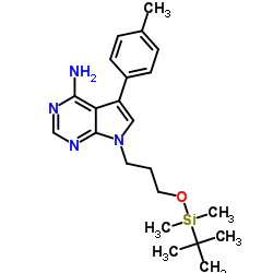 1-[4-Amino-7-(3-tert-butyldimethylsilyloxypropyl)-5-(4-Methylphenyl)-7H-pyrrolo[2,3-d]pyrimidine structure