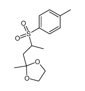 2-methyl-2-(2-tosylpropyl)-1,3-dioxolane结构式