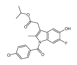 isopropyl [1-(4-chlorobenzoyl)-6-fluoro-5-hydroxy-2-methyl-1H-indol-3-yl]acetate Structure