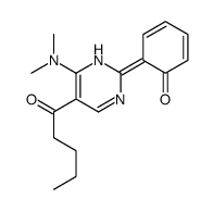 6-[6-(dimethylamino)-5-pentanoyl-1H-pyrimidin-2-ylidene]cyclohexa-2,4-dien-1-one结构式