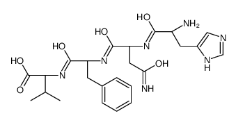 (2S)-2-[[(2S)-2-[[(2S)-4-amino-2-[[(2S)-2-amino-3-(1H-imidazol-5-yl)propanoyl]amino]-4-oxobutanoyl]amino]-3-phenylpropanoyl]amino]-3-methylbutanoic acid Structure