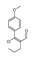 2-[chloro(4-methoxyphenyl)methylene]valeraldehyde结构式