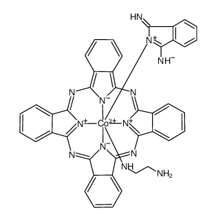 (ethylenediamine-N)(1-imino-1H-isoindol-3-aminato-N2)[29H,31H-phthalocyaninato-N29,N30,N31,N32]cobalt结构式