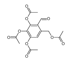 2,3,4-Tris(acetyloxy)-6-[(acetyloxy)methyl]benzaldehyde结构式